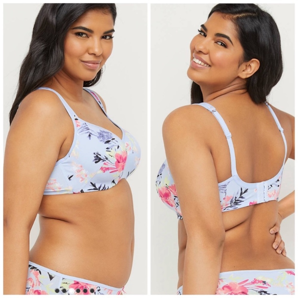 COPY - Cacique Tropical Lightly Lined Balconette Bra 44 H